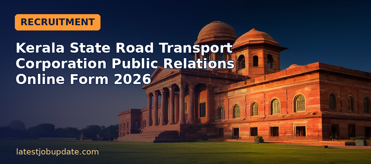 KSRTC PRO & Executive Engineer Recruitment 2026 – Recruitment banner (latestjobupdate.com)